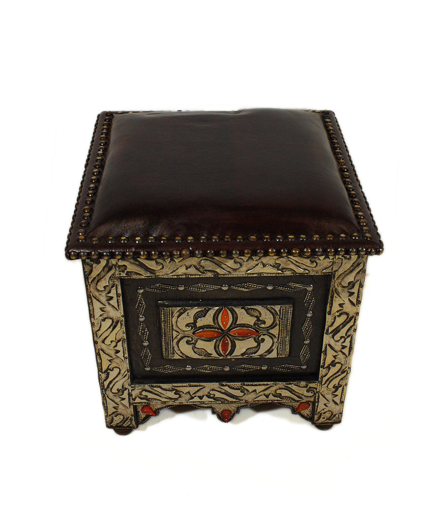 Metal and Bone Ottoman