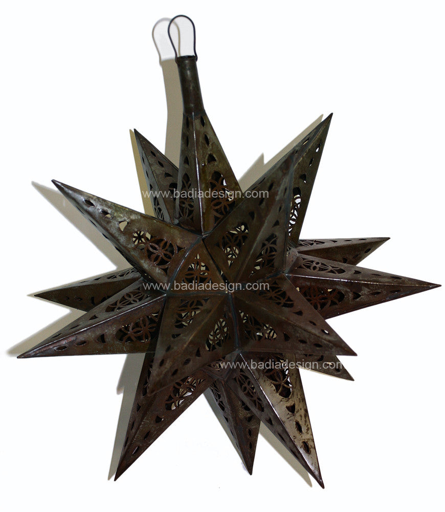 Rustic Iron Star Lantern