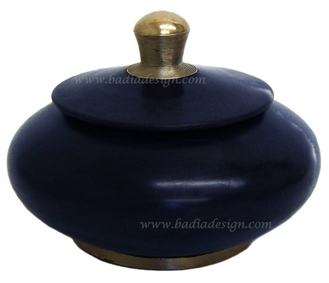 Moroccan Tadelakt Round Ceramic Jar