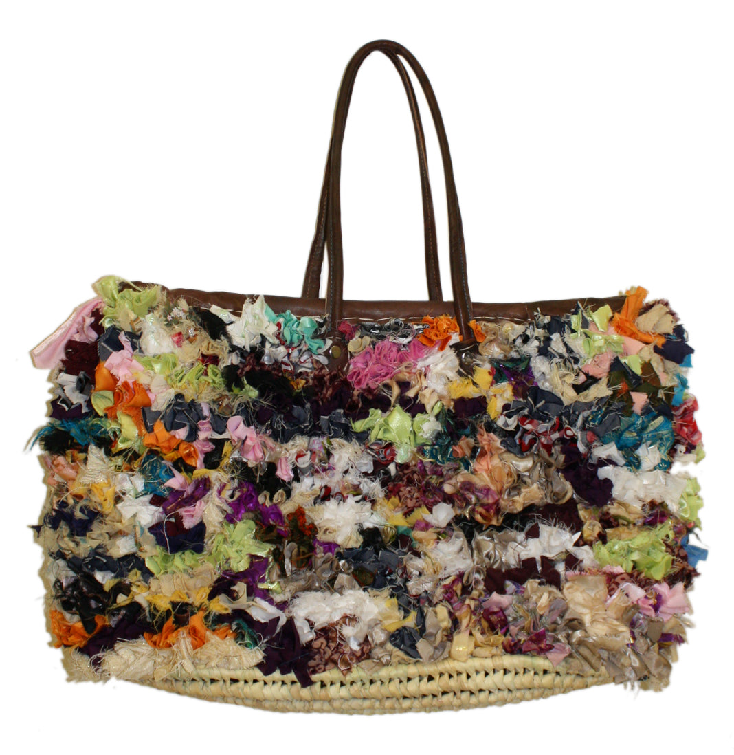 Moroccan Multi-Color Straw Handbag