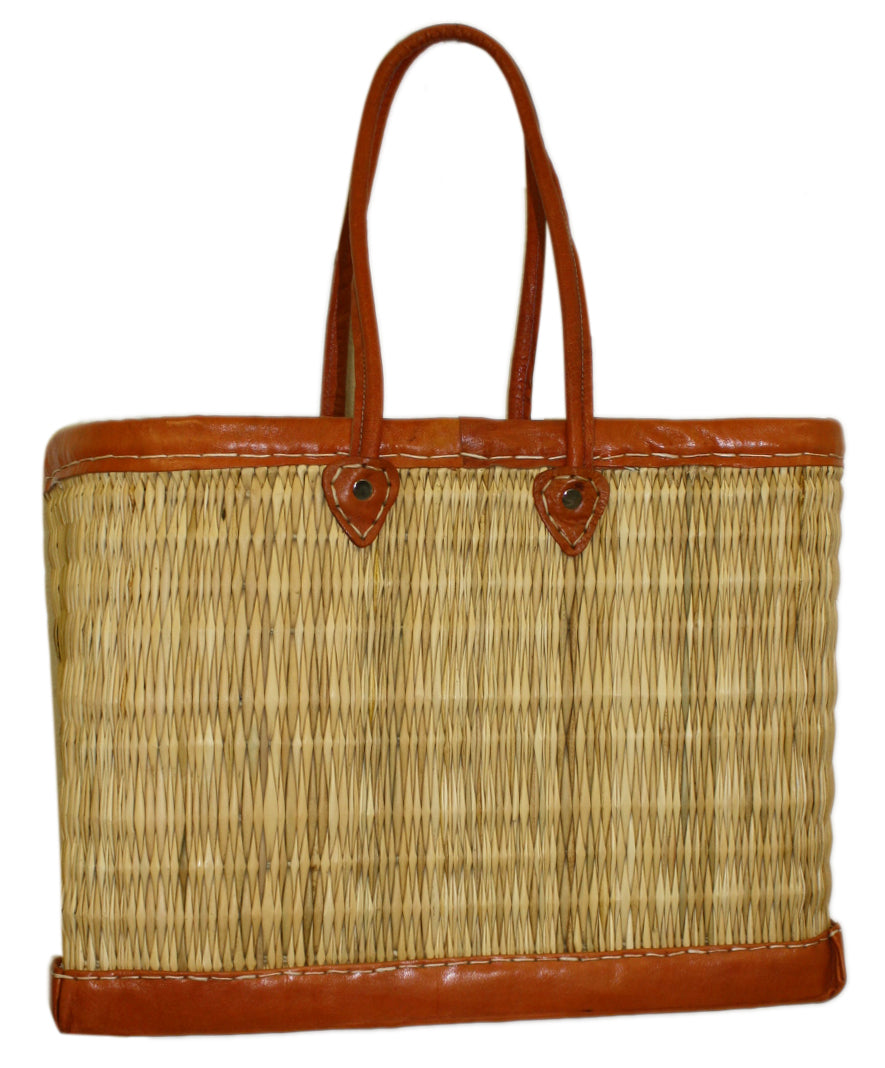 Moroccan Handwoven Straw Handbag