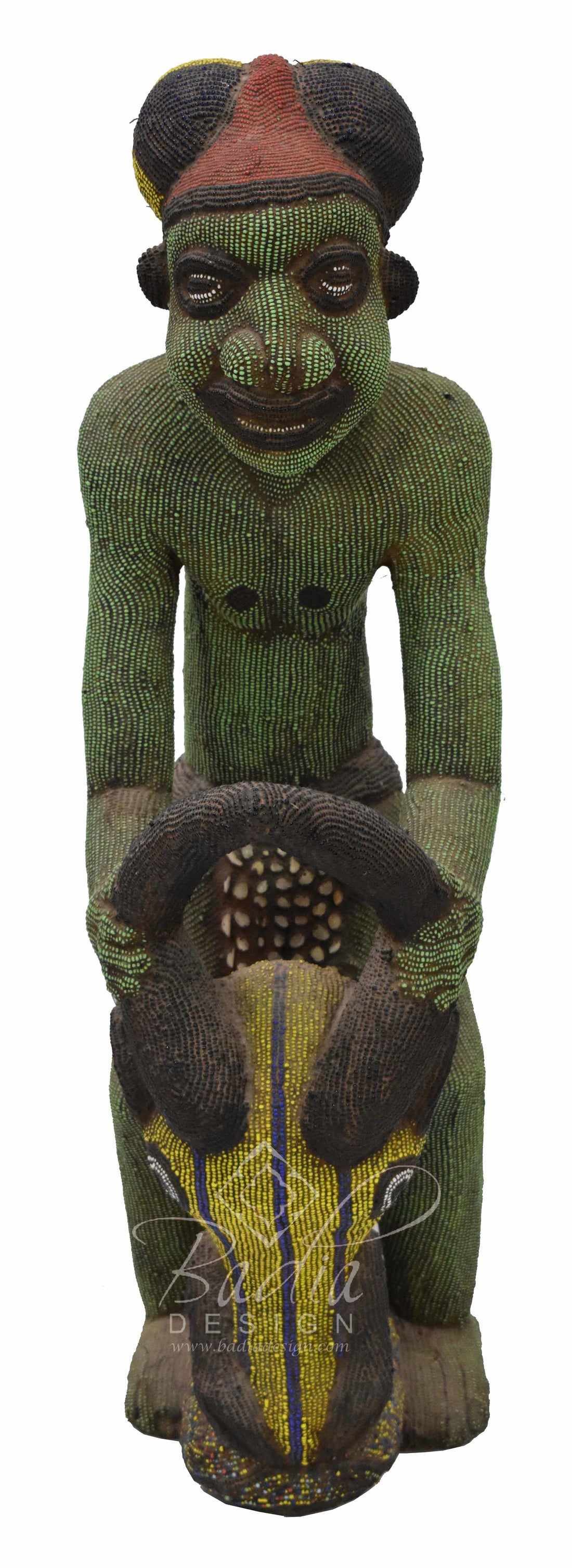 African Handmade Beaded Sculpture