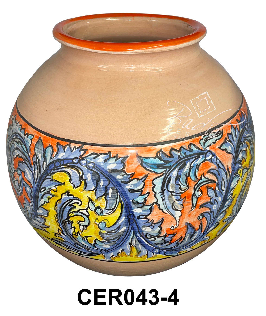 Modern Hand Painted Ceramic Planter