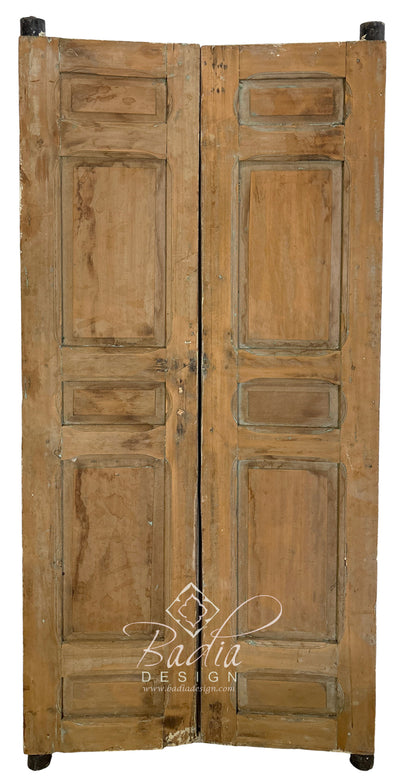 Wooden Door with Hand Painted Geometric Designs
