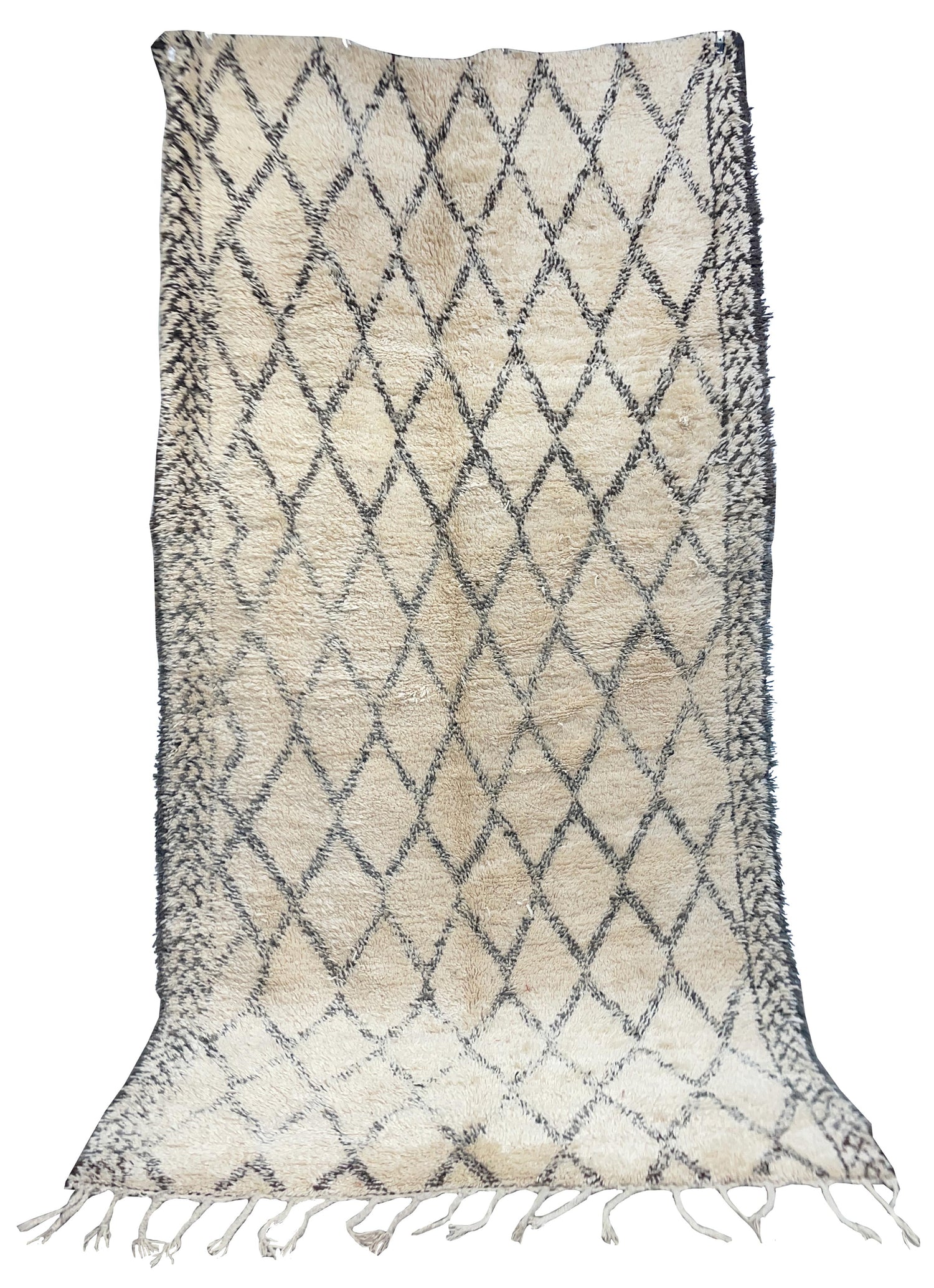 Beige Color Authentic Handmade Moroccan Rug