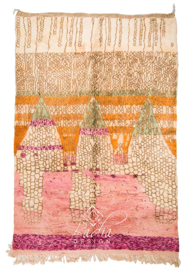 Multi-Color Handmade Berber Area Rug