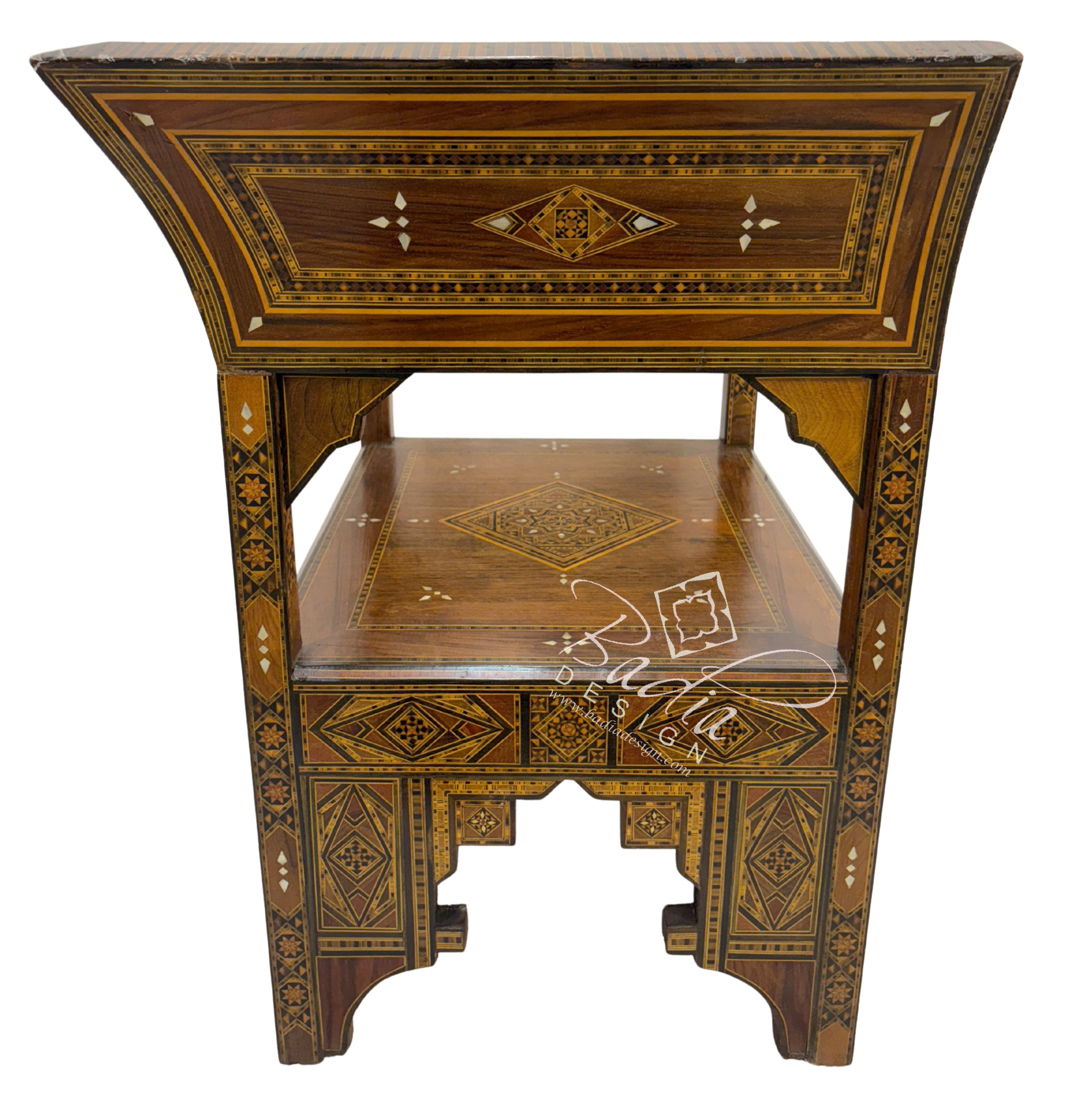 Handcrafted Mother of Pearl Inlay Chair