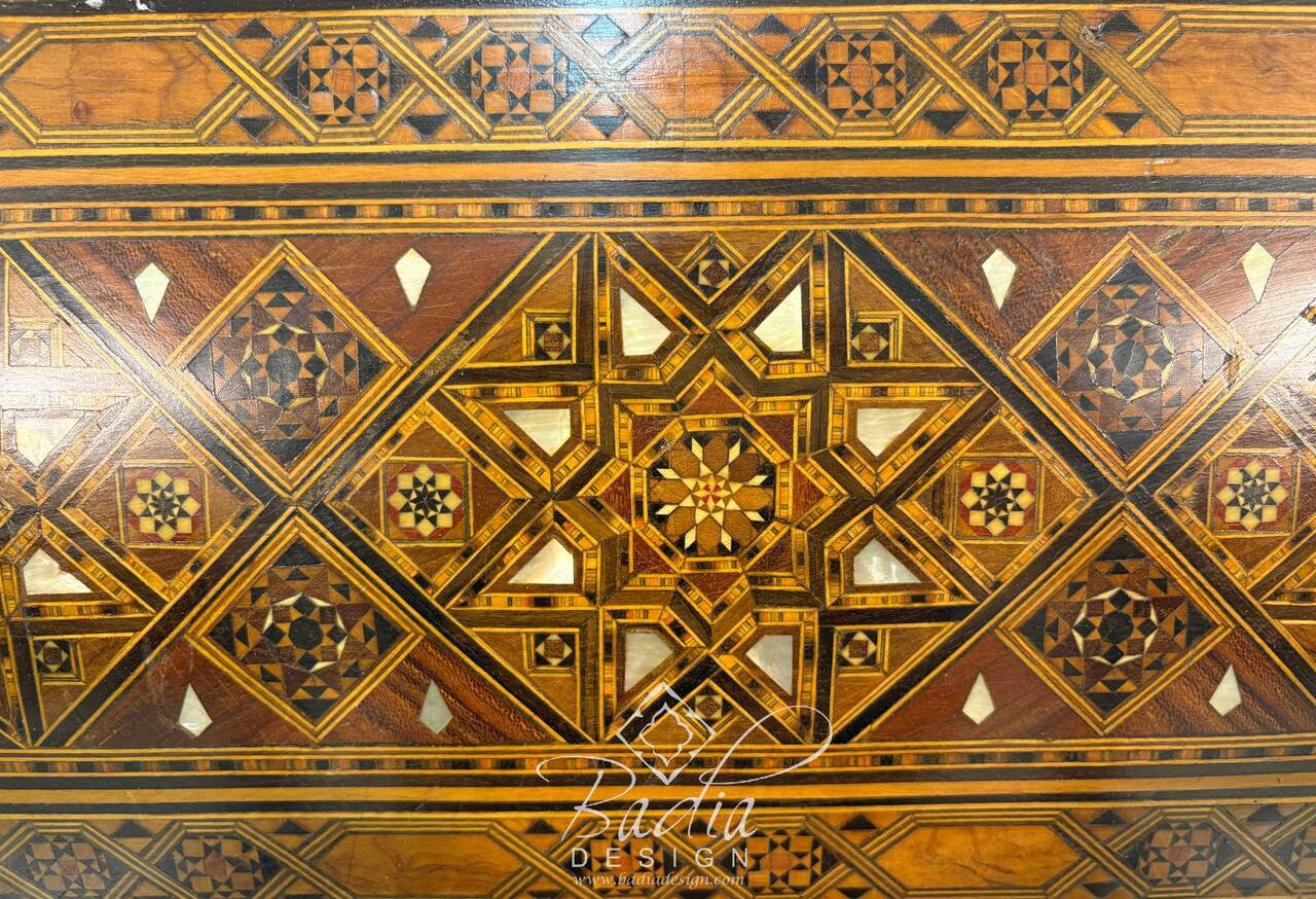 Handcrafted Mother of Pearl Inlay Chair