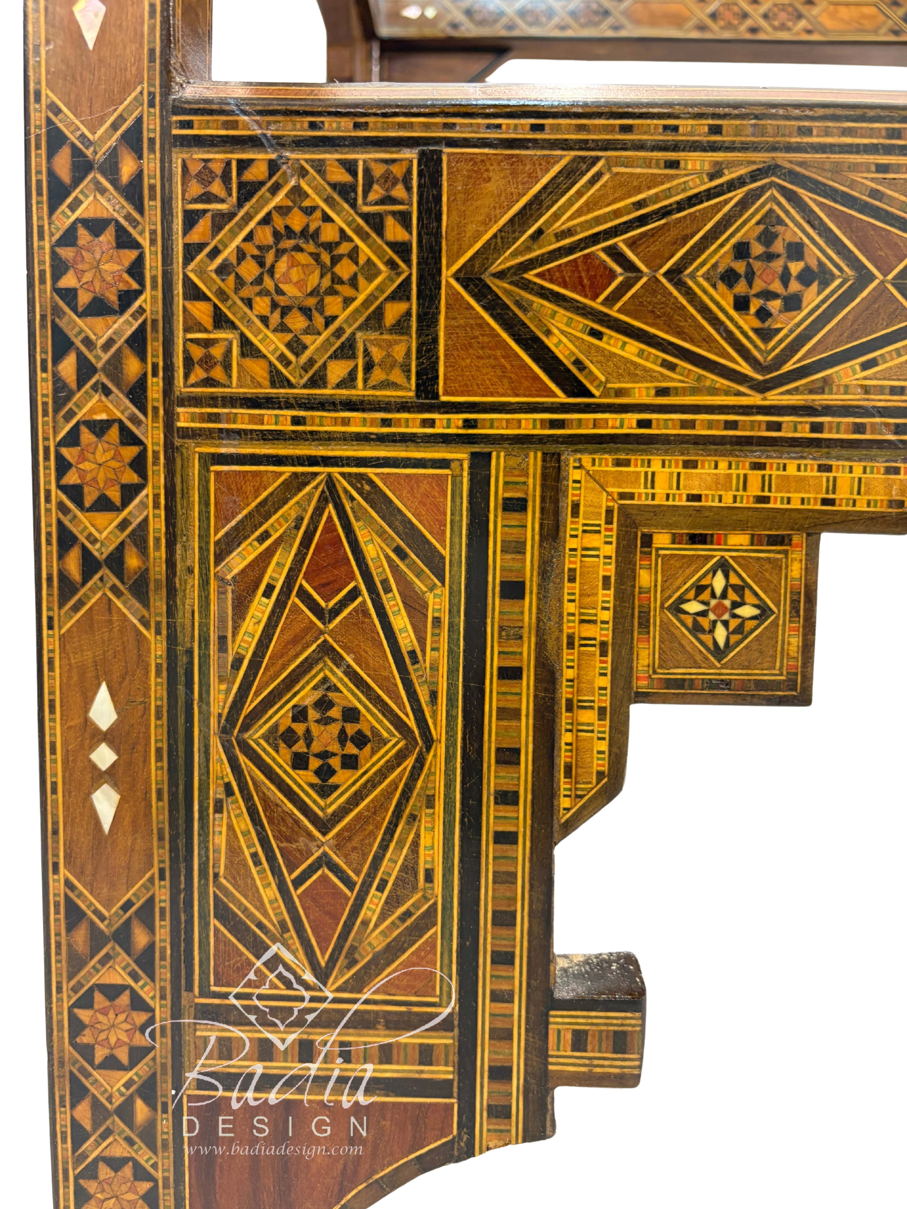 Handcrafted Mother of Pearl Inlay Chair