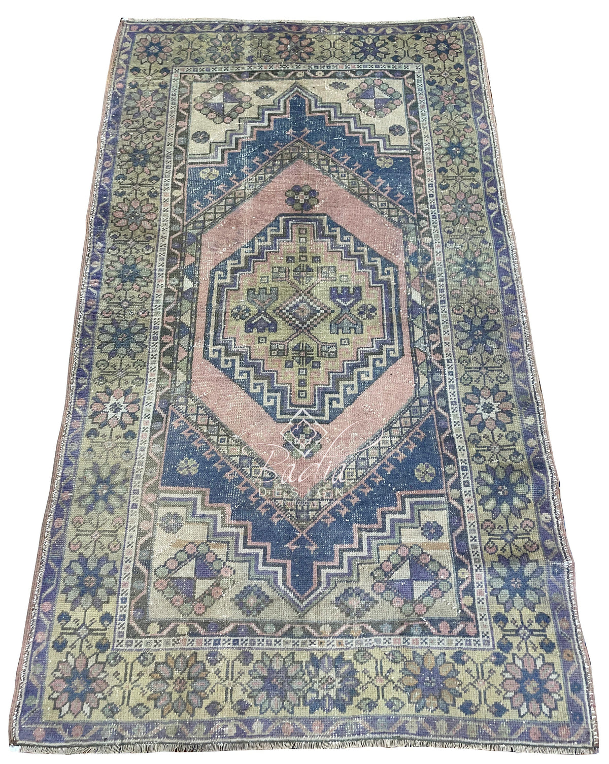 Greenarbic Rug Patterns Green Multi-Color Handmade Moroccan Rug from Badia Design Inc.