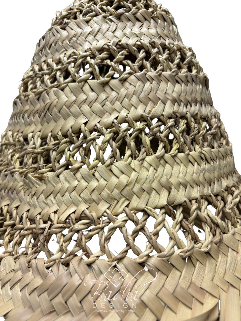 Cone Shaped Raffia Lantern