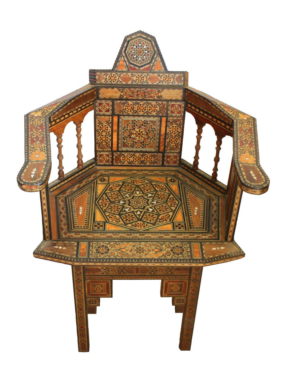 Bone Inlay Handcrafted Chair