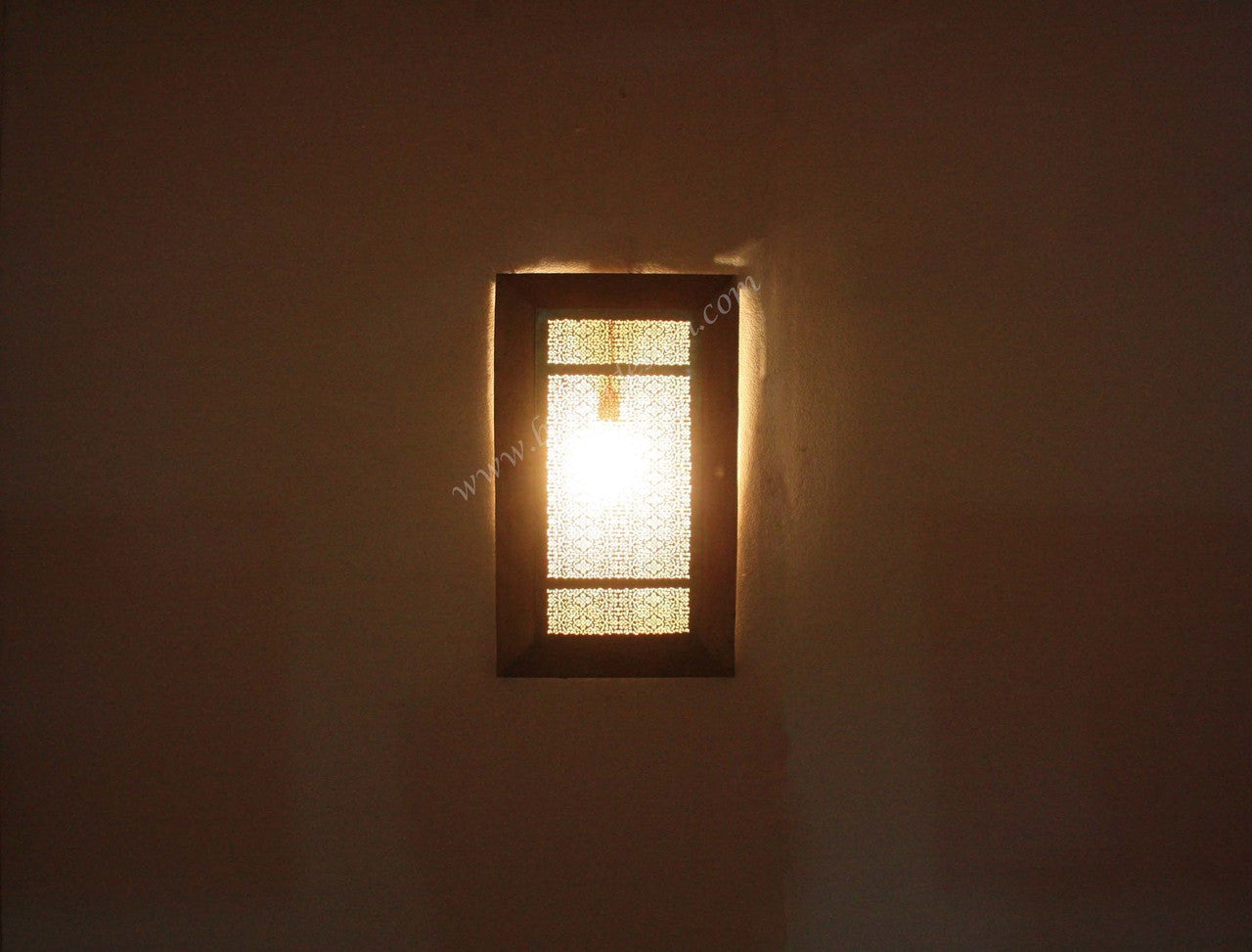 Rectangular Shaped Brass Wall Sconce