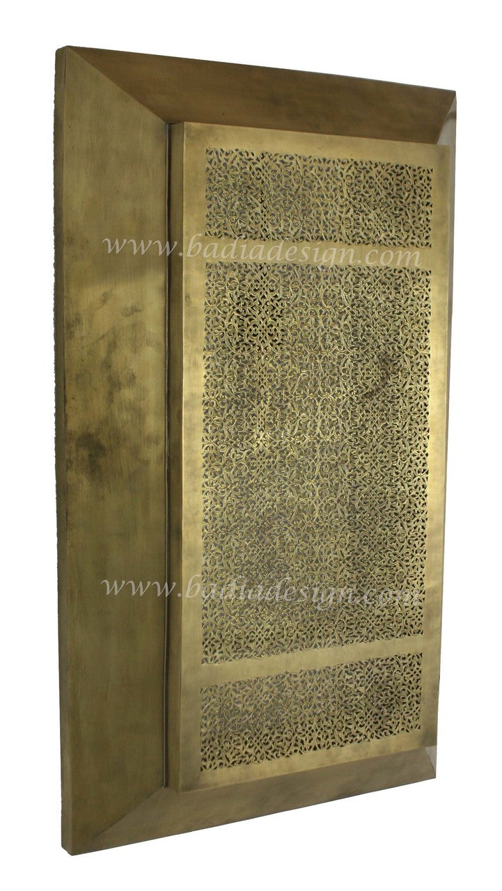 Rectangular Shaped Brass Wall Sconce