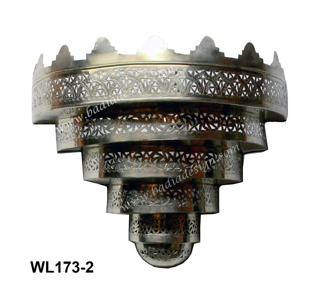 Brass and Silver Wall Sconce