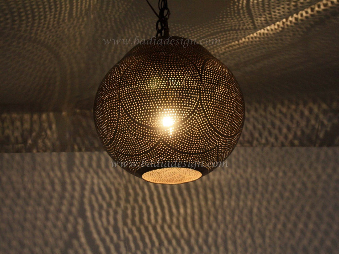Moroccan Hanging Brass Lantern