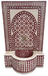 Moroccan Brick Red and Beige Mosaic Tile Water Fountain