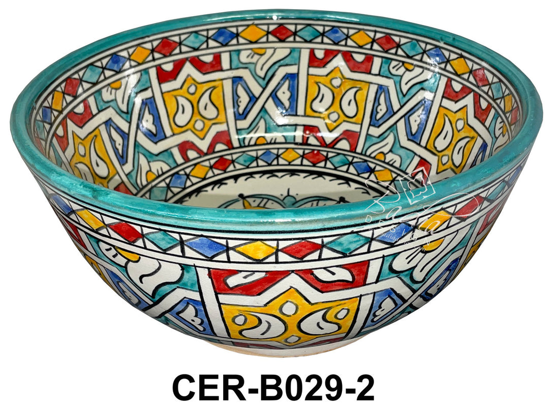 Multi-Color Hand Painted Ceramic Bowls