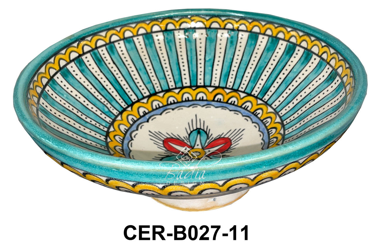 Moroccan Multi-Color Hand Painted Ceramic Bowls