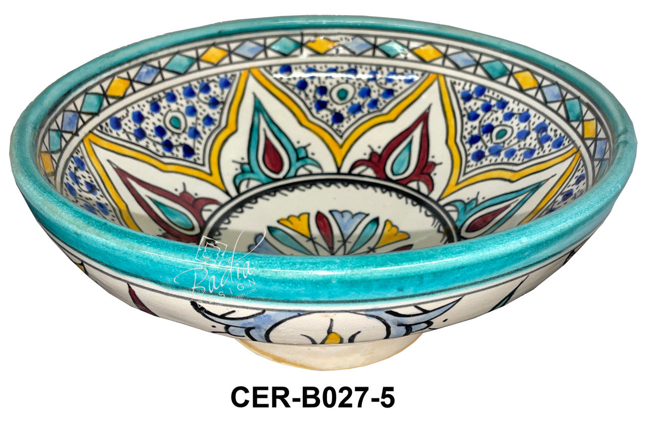 Moroccan Multi-Color Hand Painted Ceramic Bowls