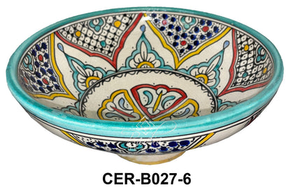 Moroccan Multi-Color Hand Painted Ceramic Bowls