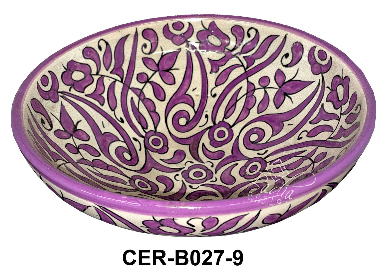 Moroccan Multi-Color Hand Painted Ceramic Bowls