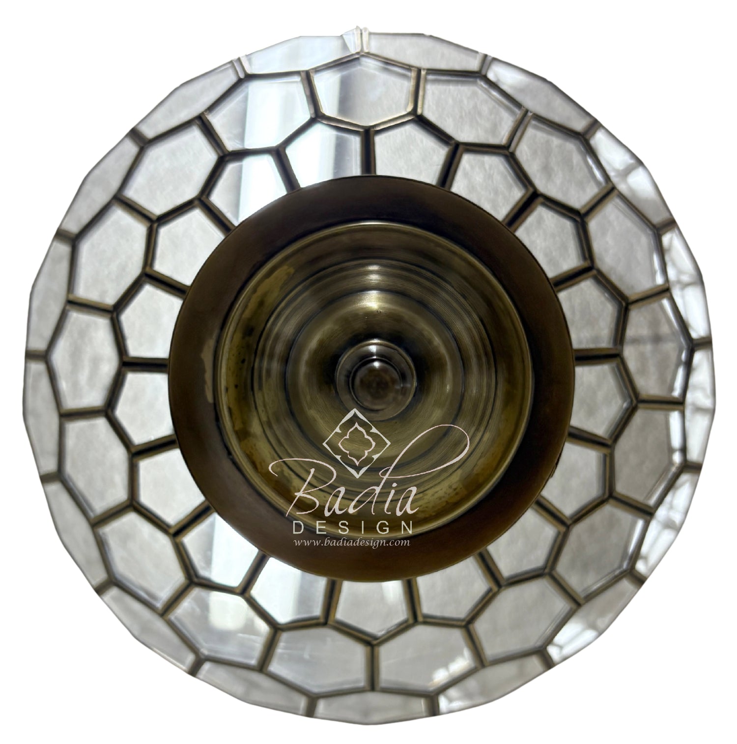 Brass Frame Clear Glass Hanging Light Fixture