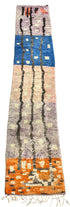 Colorful Moroccan Runner Rug with Abstract Geometric Design