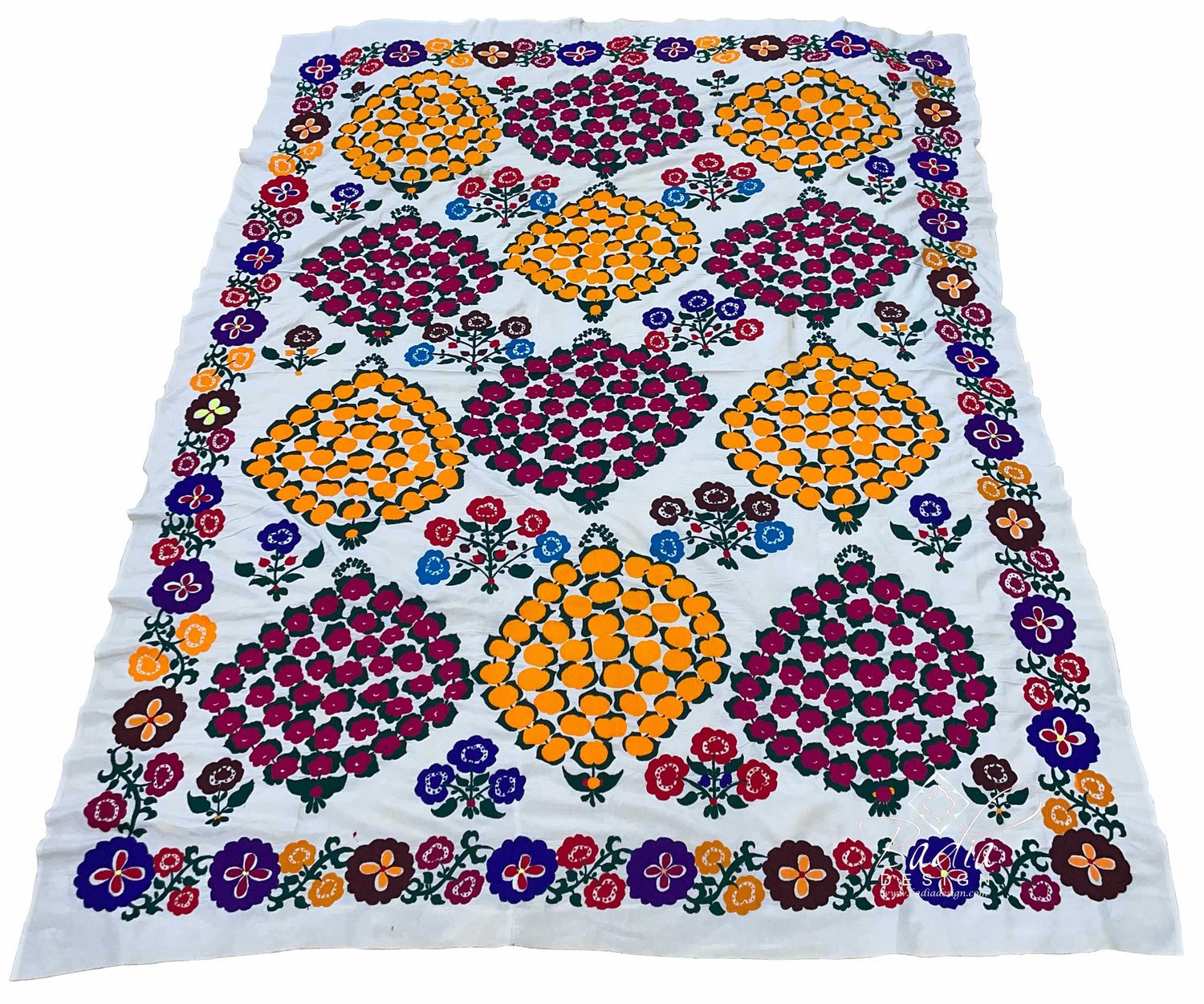 Colorful Suzani Fabric Quilt