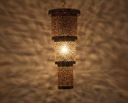 Cylinder Brass and Silver Lanterns