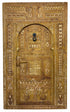Large Moroccan Wooden Door with Carved Geometric Designs