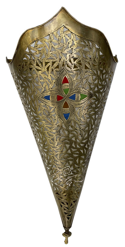 Intricately Designed Brass Wall Sconce