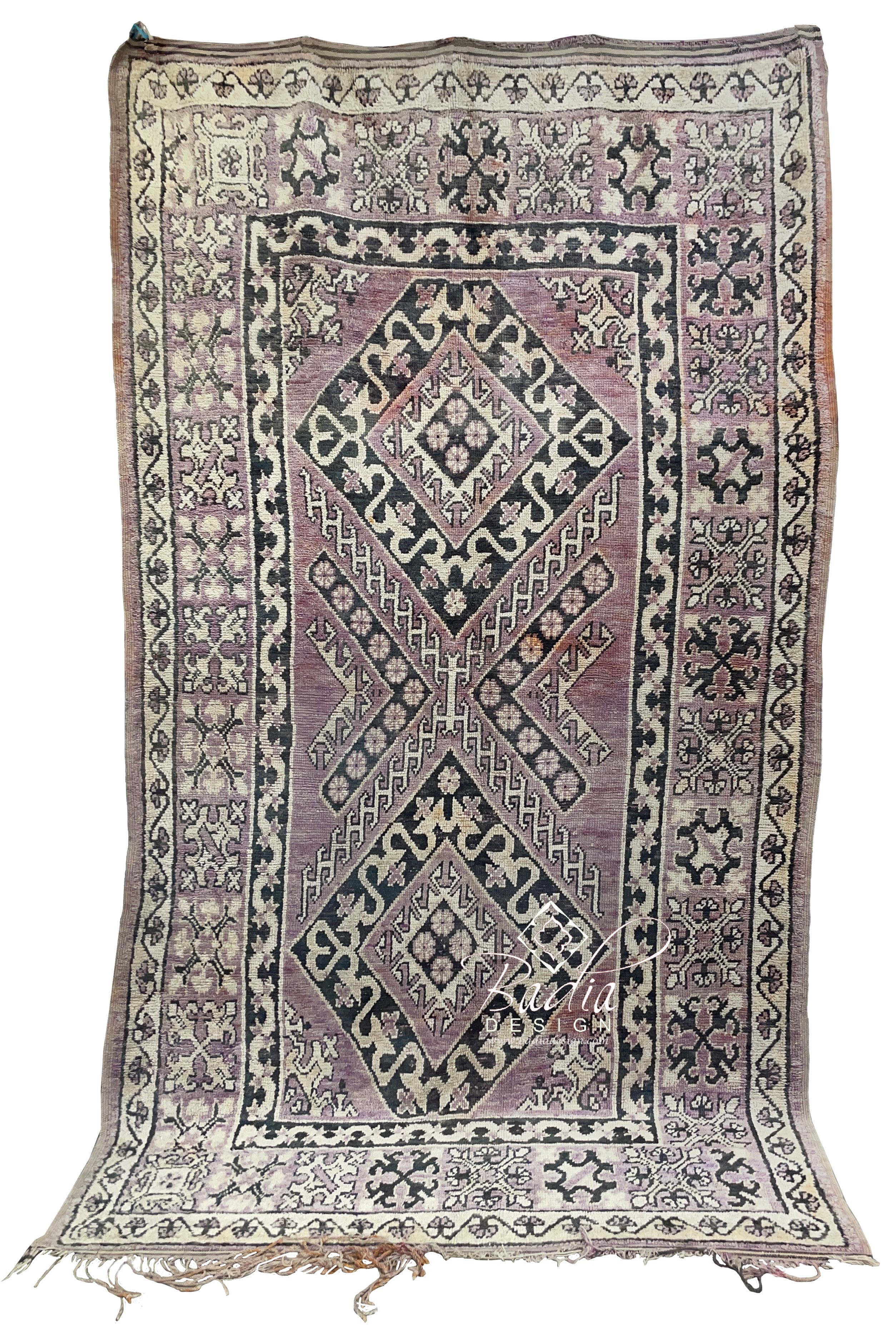 Faded Multi-Color Vintage Moroccan Berber Rug