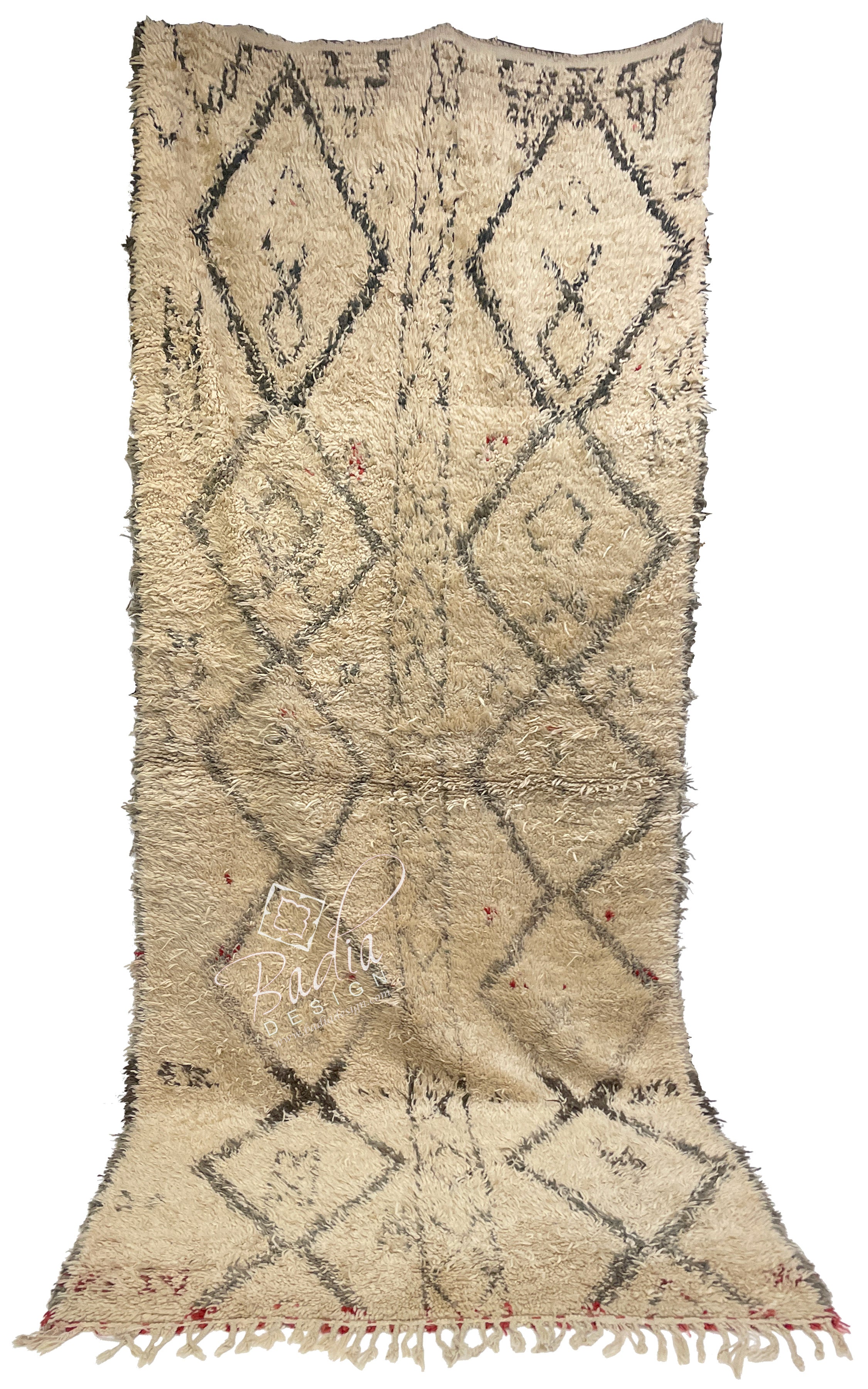 Traditional Beige Moroccan Berber Rug