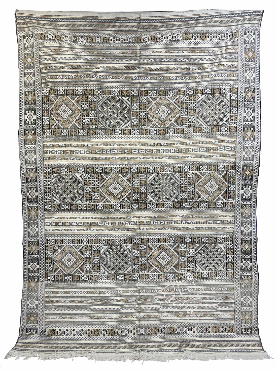 Gray Handmade Moroccan Kilim Rug