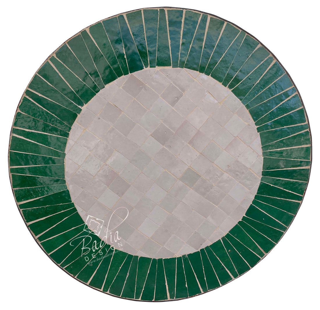 24" Round Mosaic Tile Table Top