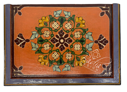 Hand Painted Nightstand with Moucharabieh Cabinet Door