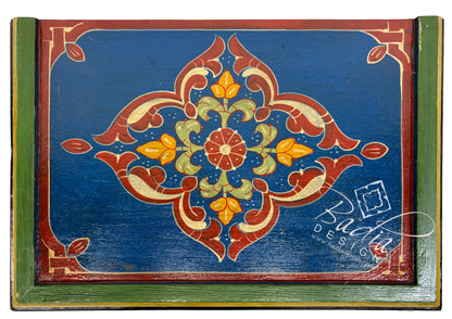 Hand Painted Nightstand with Moucharabieh Cabinet Door