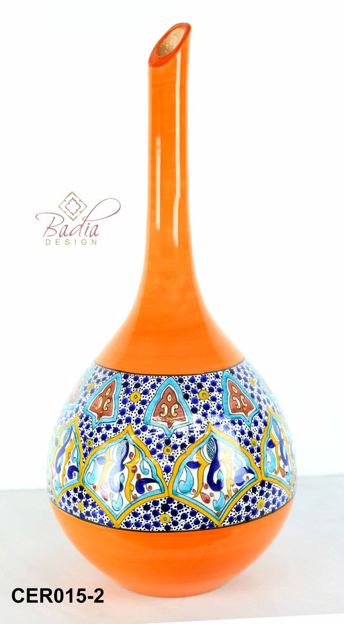 Modern Hand Painted Tunisian Ceramic Vase