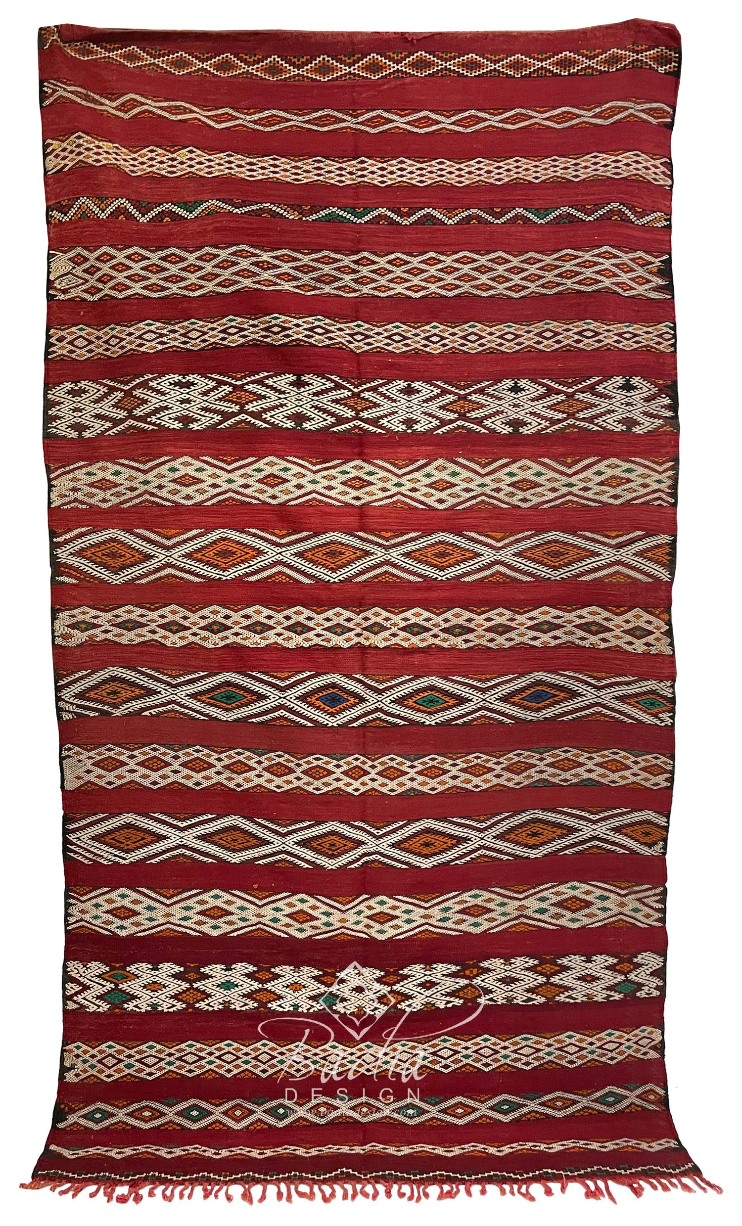 Red Handmade Moroccan Kilim Rug