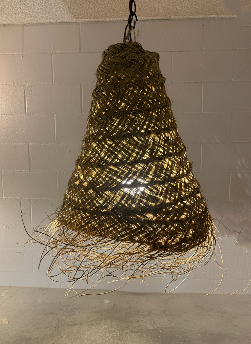 Handwoven Moroccan Raffia Lantern