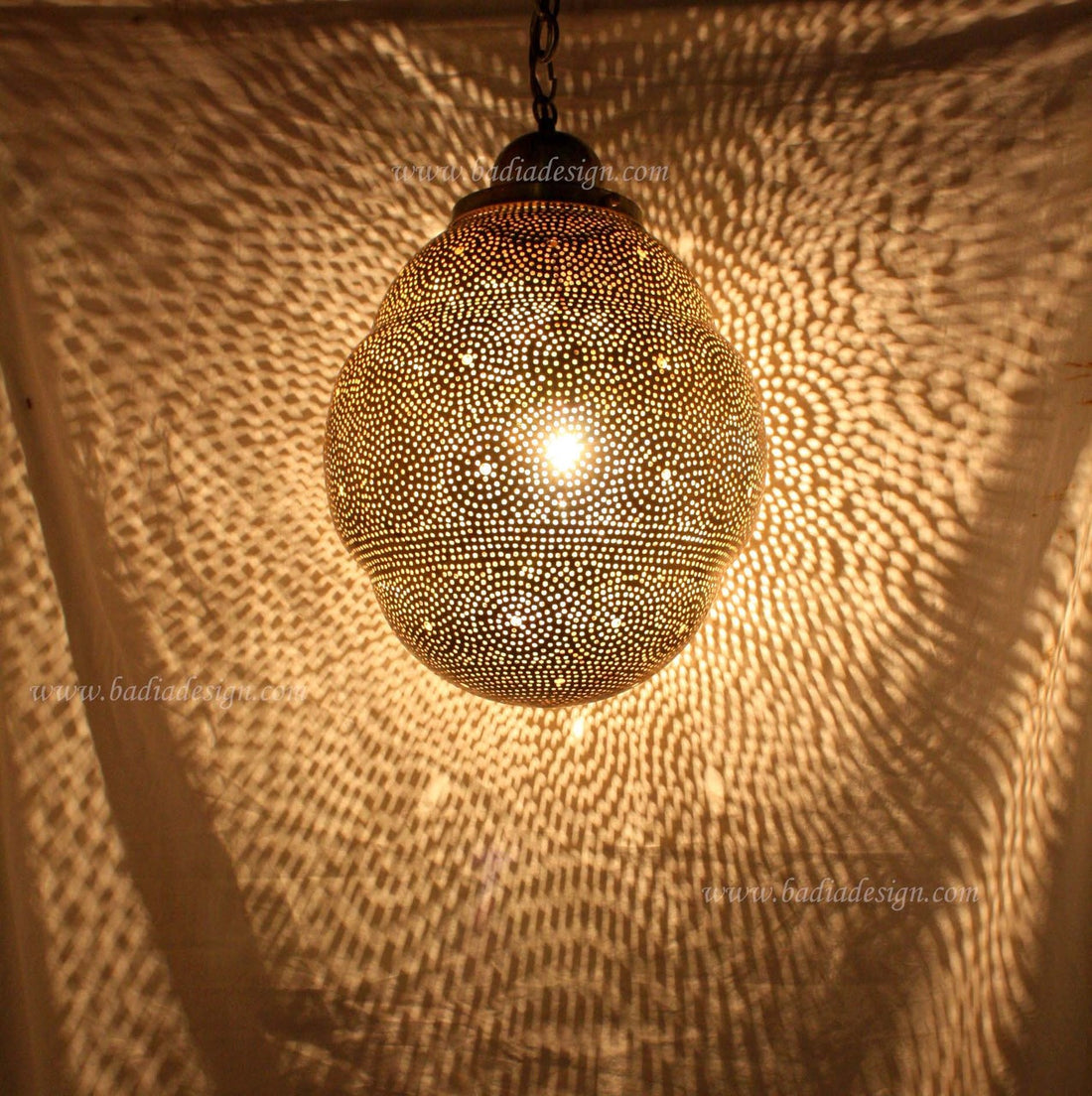 Hanging Moroccan Brass Lantern