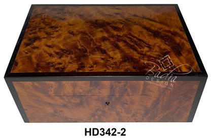 Wooden Thuya Jewelry Box with Storage Compartments