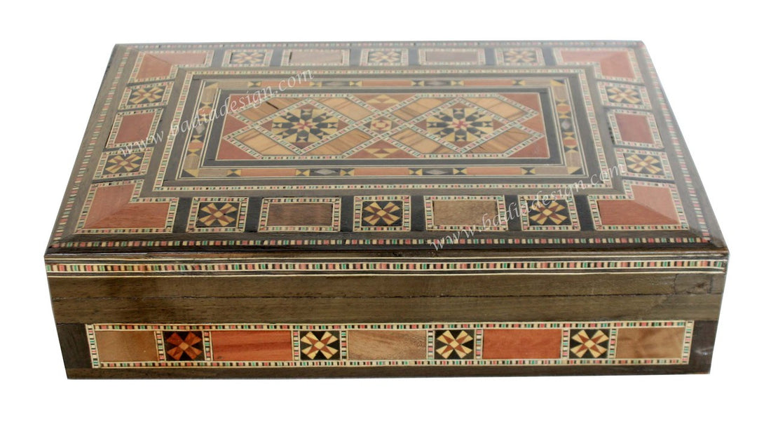 Inlaid Wooden Jewelry Box