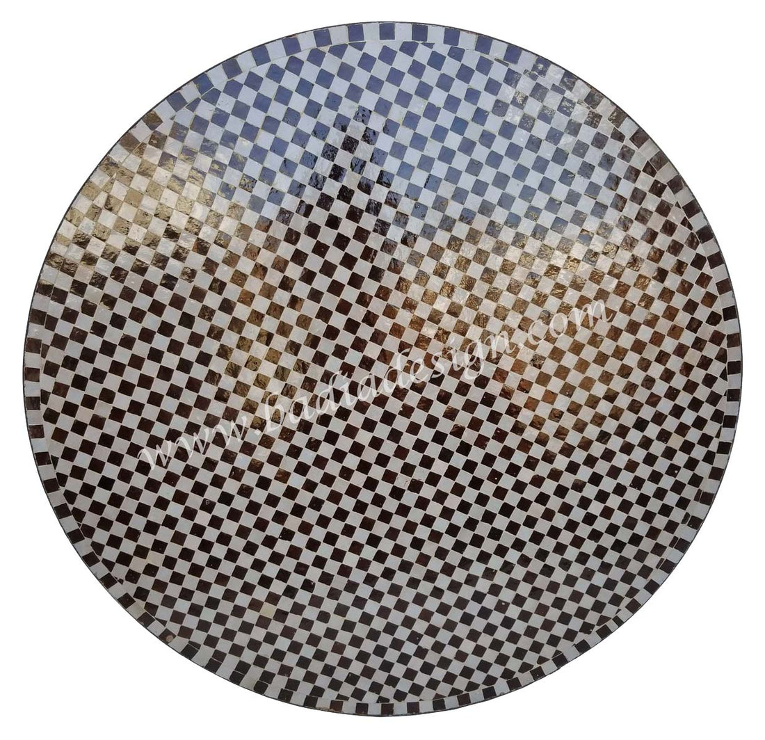 48" Intricate Designed Mosaic Tile Table Top