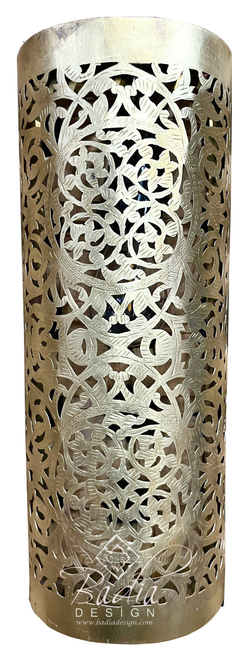Handmade Brass Wall Sconce with Exquisite Cutout Patterns