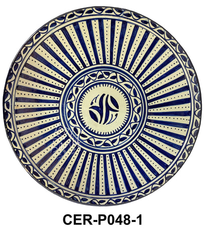 Hand Painted Multi-Color Ceramic Plate