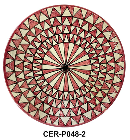 Hand Painted Multi-Color Ceramic Plate