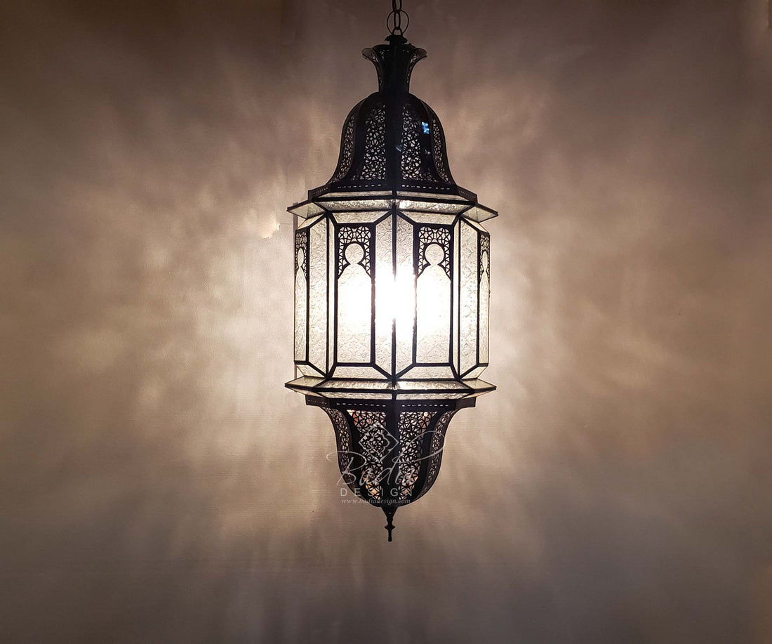 Large Multi-Color Glass Lanterns