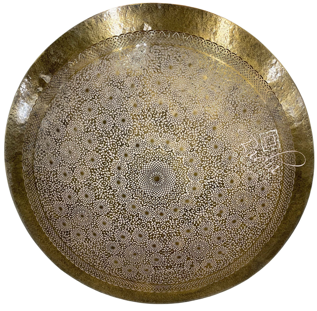 Large Intricately Designed Brass Wall Sconce